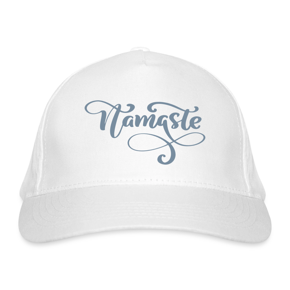 Bio-Baseballkappe Namaste - Weiß