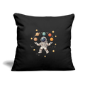 Kinerkissenbezug 44 x 44 cm Astronaut jongliert Planeten - Schwarz