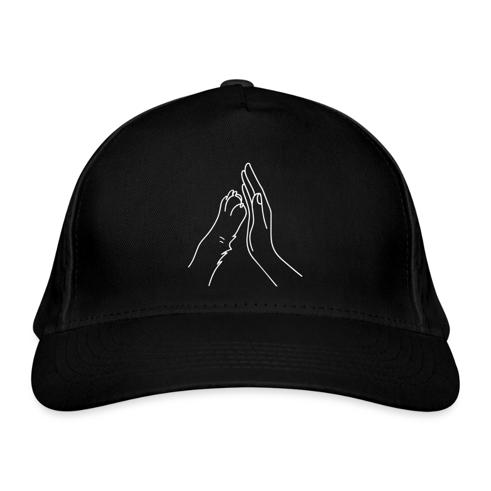 Bio-Baseballkappe High Five Pfote - Schwarz