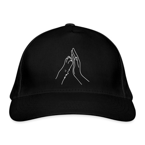 Bio-Baseballkappe High Five Pfote - Schwarz