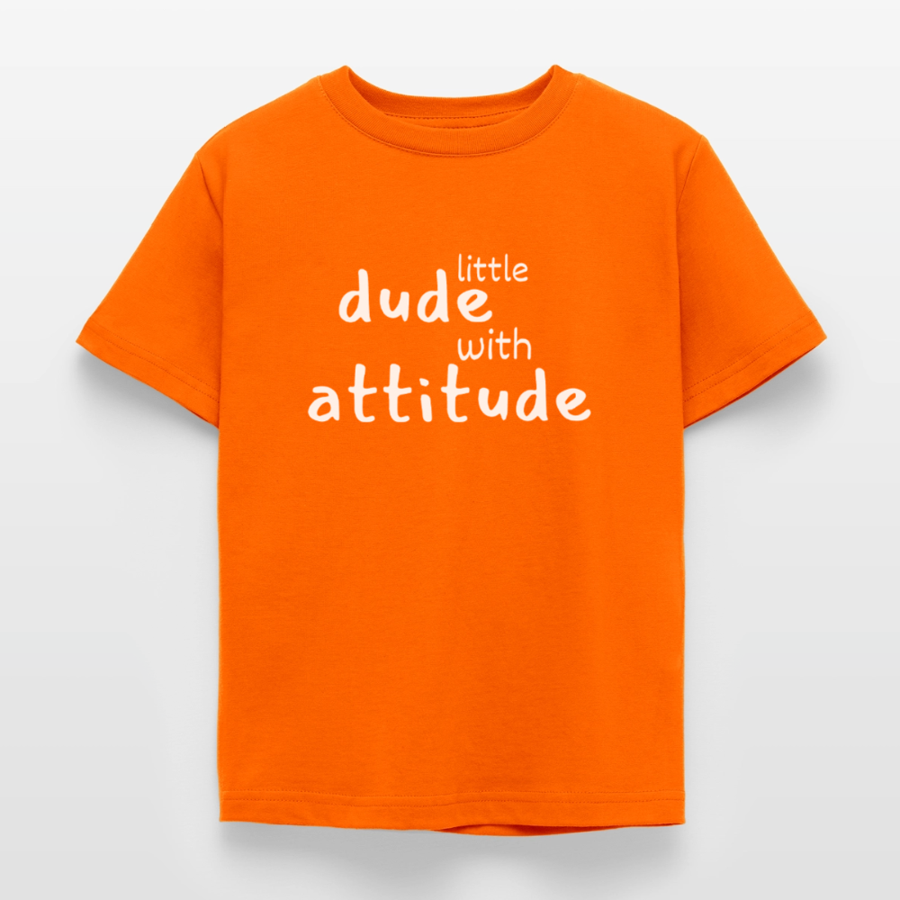 Kinder T-Shirt little dude with attitude - Orange