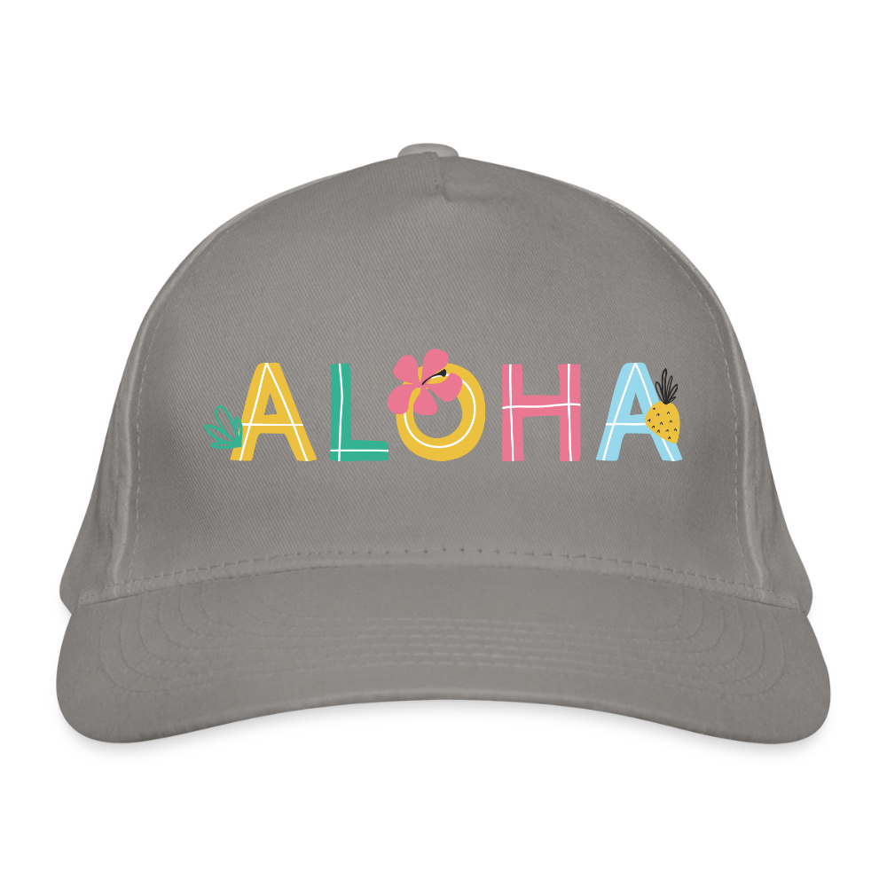 Bio-Baseballkappe Aloha - Hellgrau
