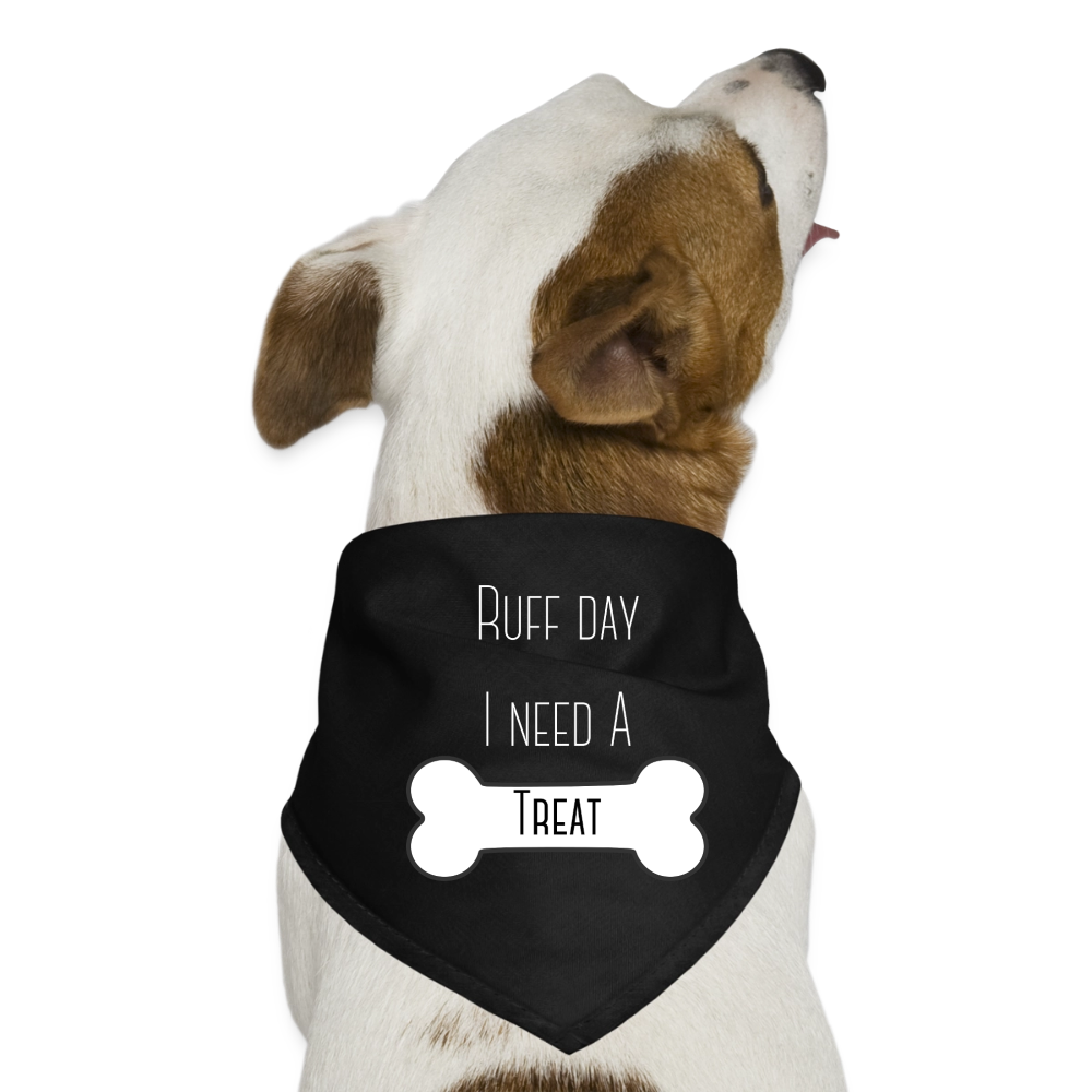 Hunde-Bandana Ruff day I need a treat - Schwarz