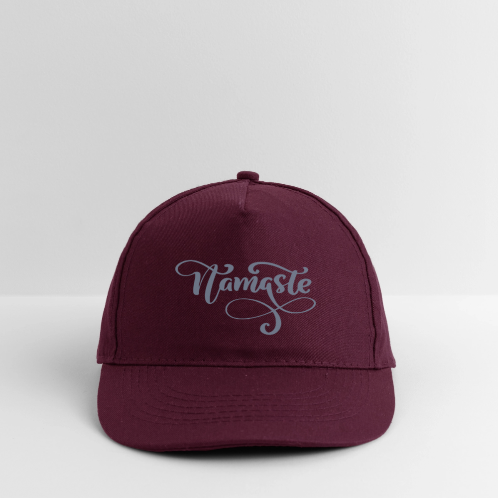 Bio-Baseballkappe Namaste - Burgunderrot