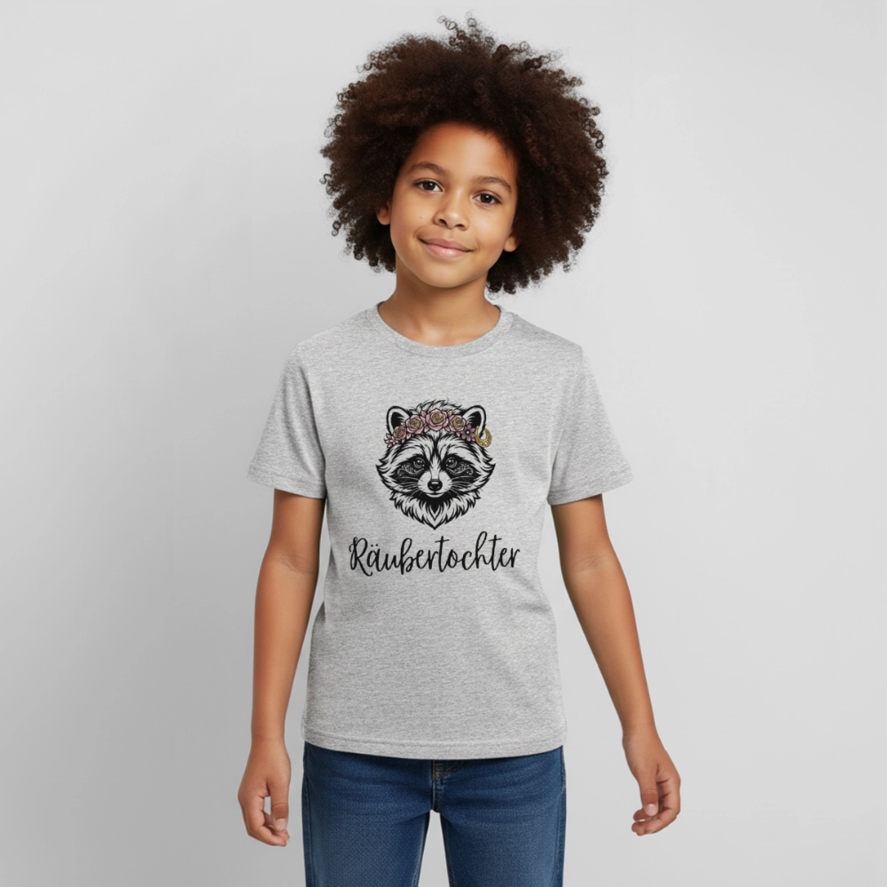 Kinder T-Shirt Räubertochter - Grau meliert