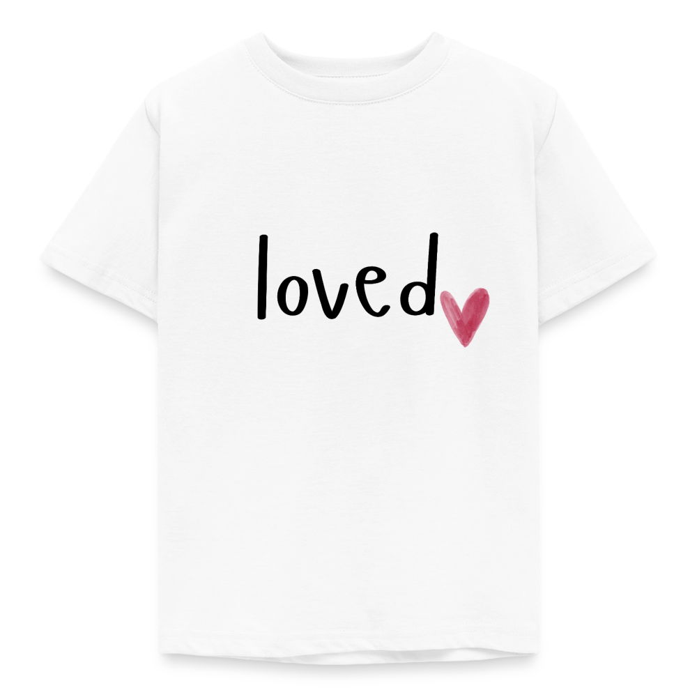 Kinder T-Shirt loved - Weiß
