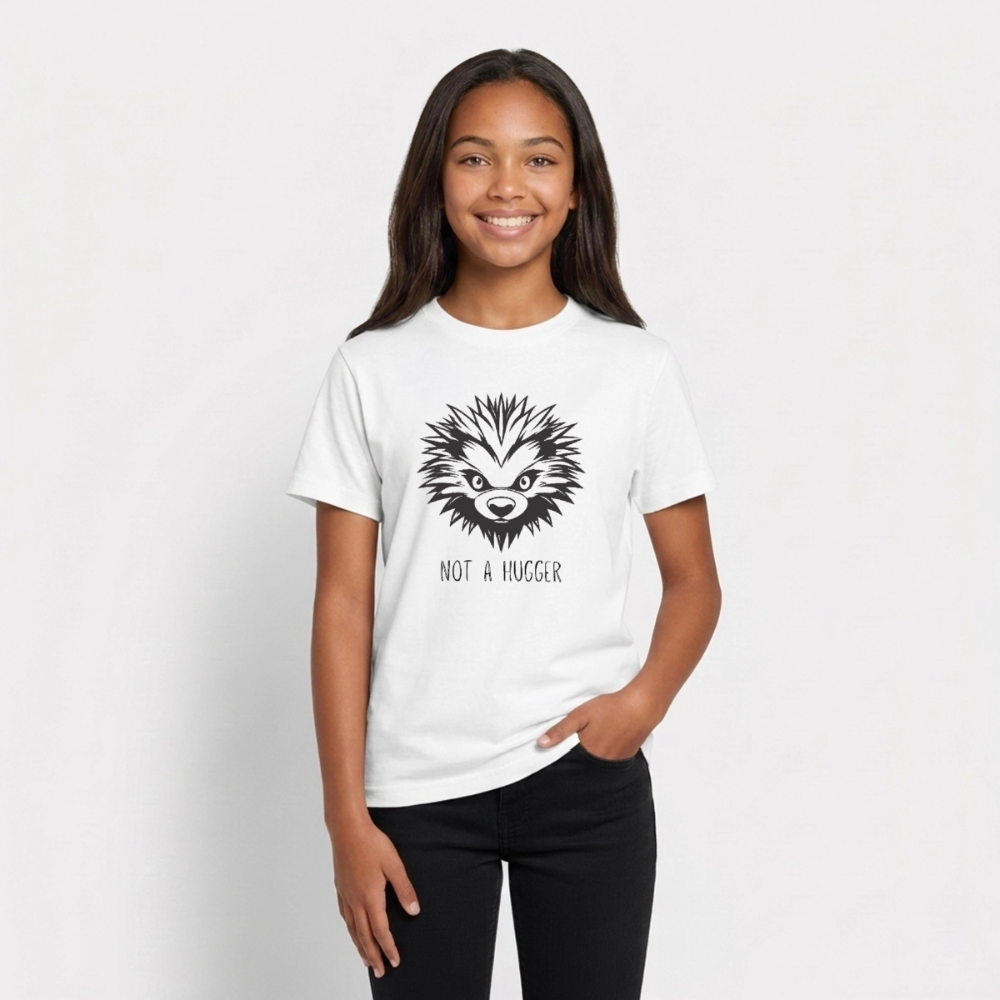 Teenager T-Shirt Not A Hugger - Weiß