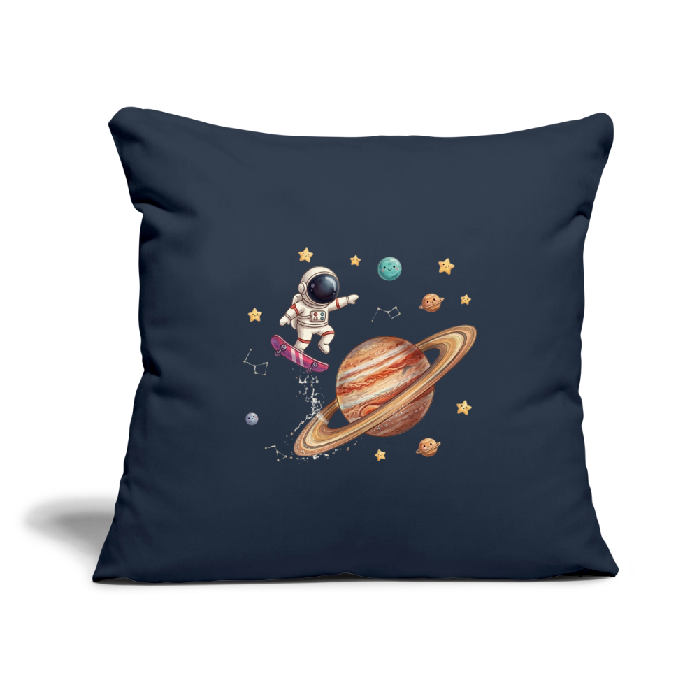 Kinderkissenbezug 44 x 44 cm Astronaut auf Skateboard - Navy