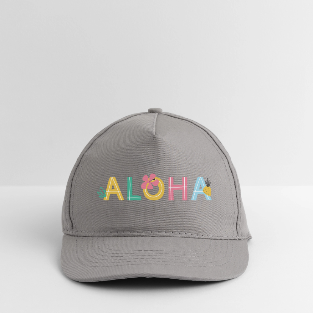 Bio-Baseballkappe Aloha - Hellgrau