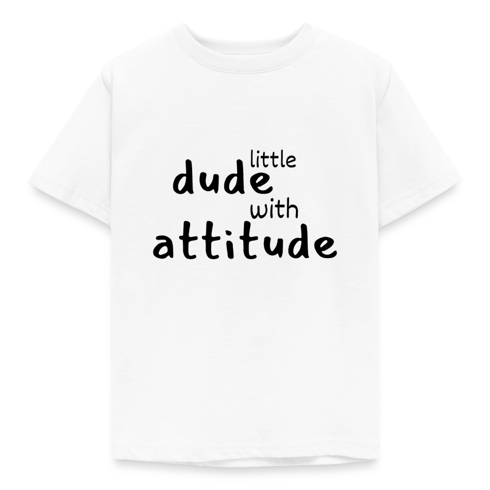 Kinder T-Shirt little dude with attitude - Weiß