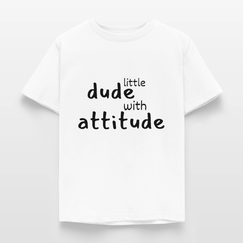 Kinder T-Shirt little dude with attitude - Weiß