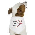 Hunde-Bandana crazy but cute - Weiß