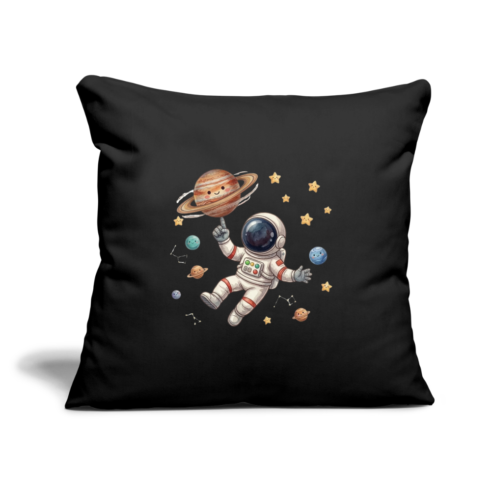 Kinderkissenbezug 44 x 44 cm Astronaut Basketball Planet - Schwarz