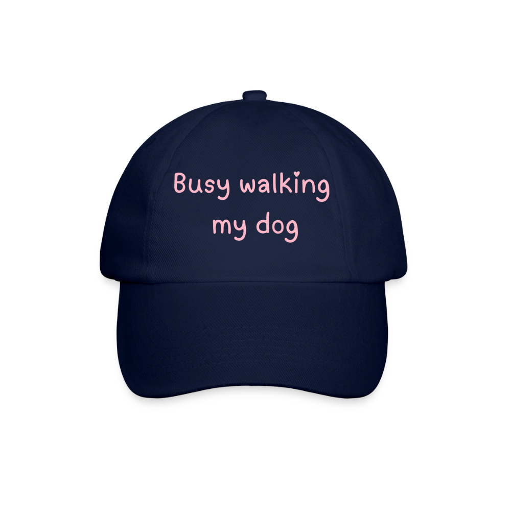 Baseballkappe Busy walking my dog - Blau/Blau