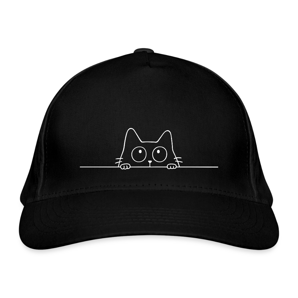 Bio-Baseballkappe Katze - Schwarz