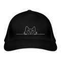 Bio-Baseballkappe Katze - Schwarz