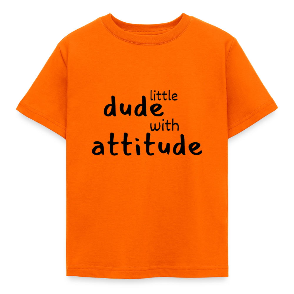 Kinder T-Shirt little dude with attitude - Orange