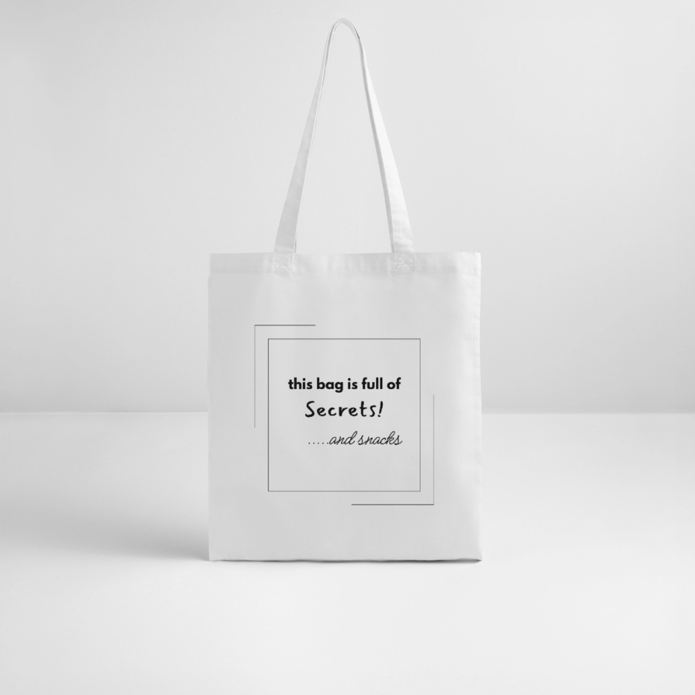 Stanley/Stella Bio-Stoffbeutel this bag is full of snacks and secrets - Weiß