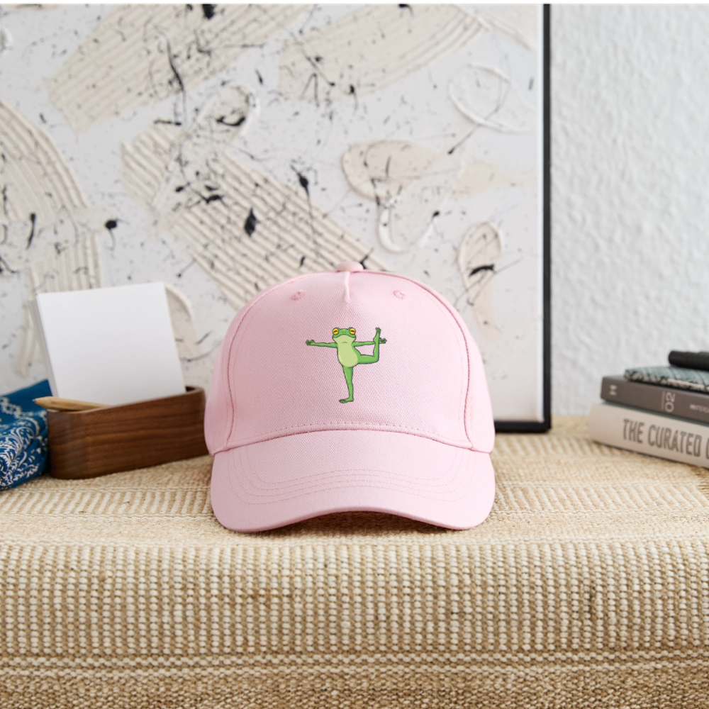 Kinder Bio Basecap Yoga Frog - Hellrosa