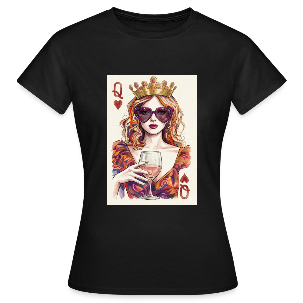 Frauen T-Shirt Queen - Schwarz