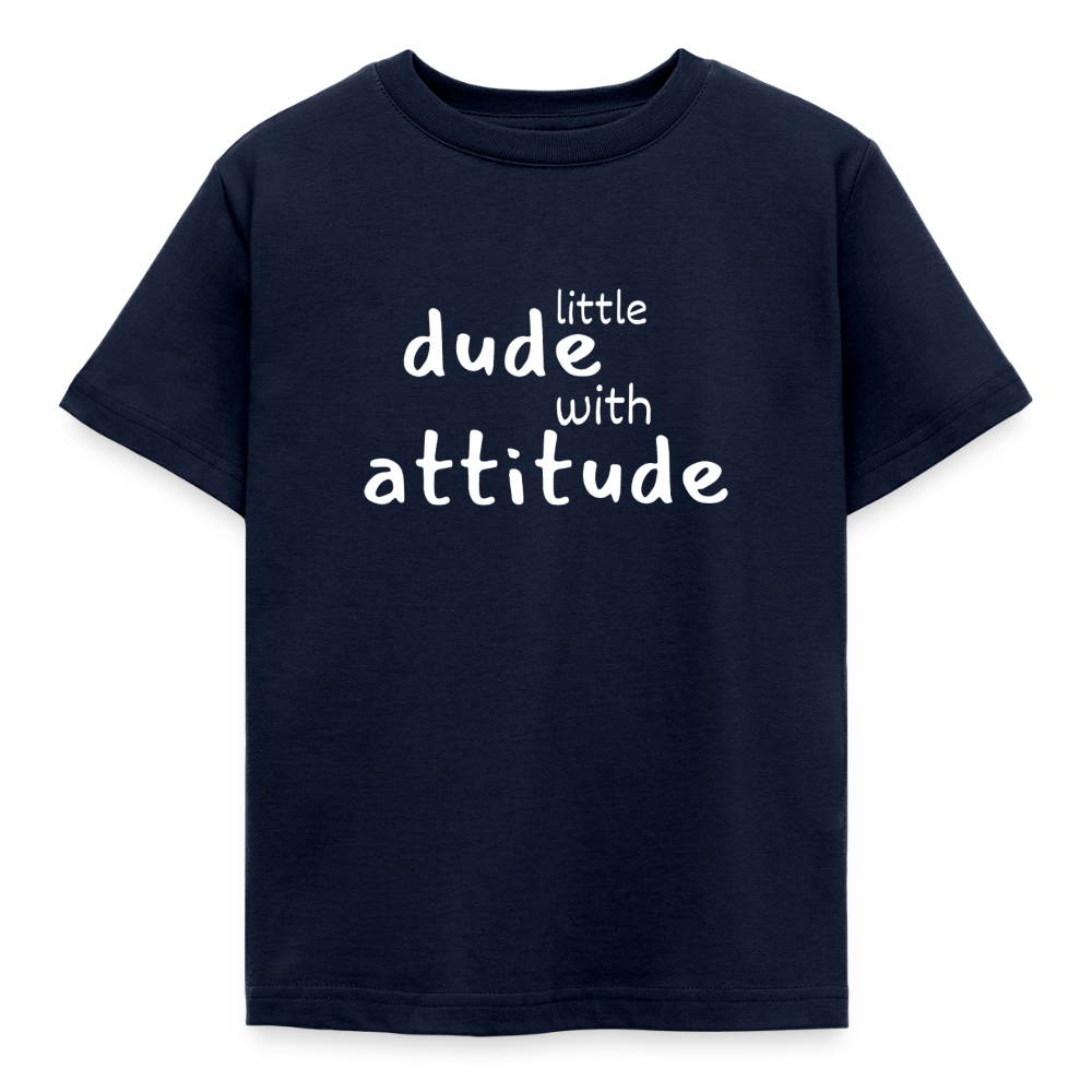 Kinder T-Shirt little dude with attitude - Navy