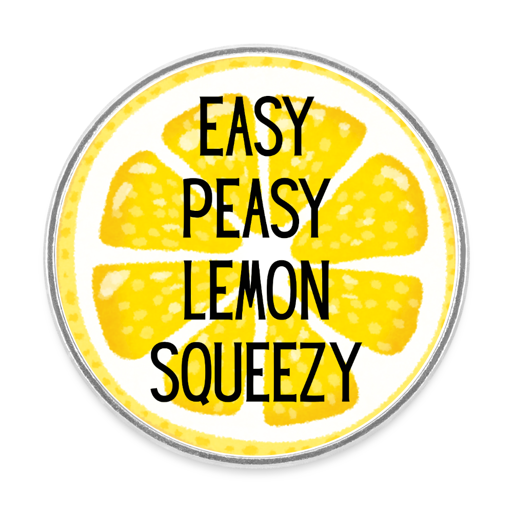 Runder Kühlschrankmagnet Easy Peasy Lemon Squeezy - Weiß