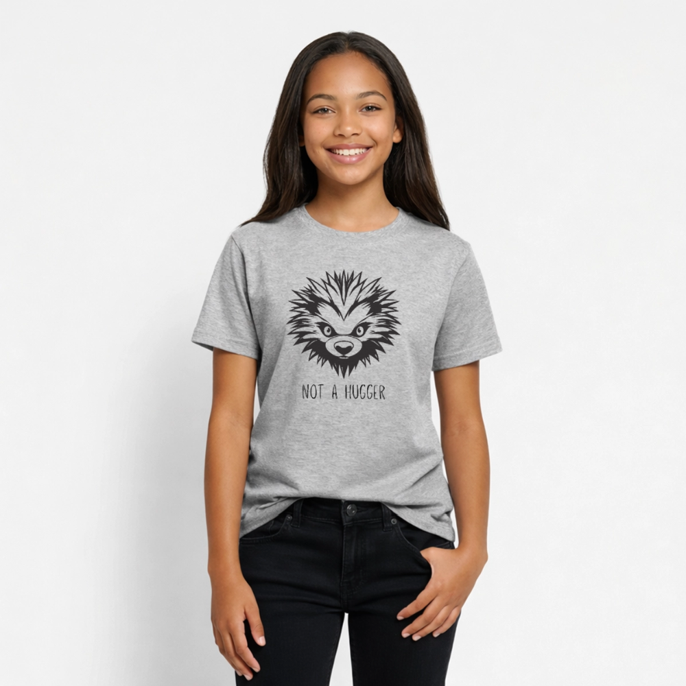 Teenager T-Shirt Not A Hugger - Grau meliert