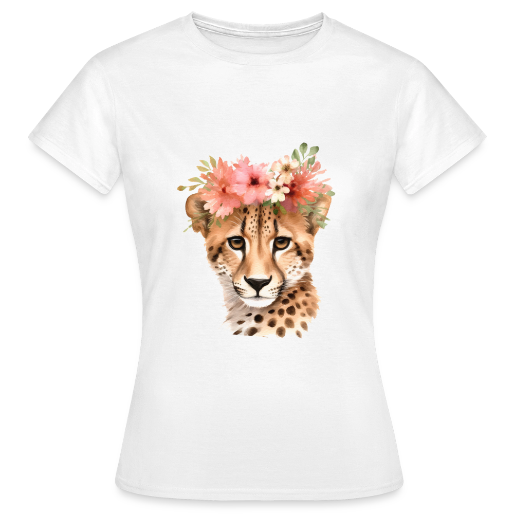 Frauen T-Shirt cheetah - Weiß