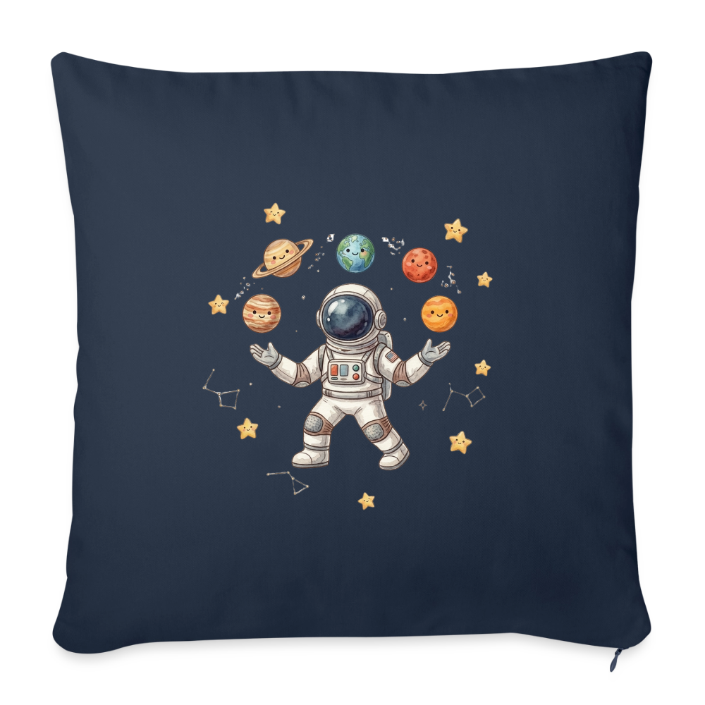 Kinerkissenbezug 44 x 44 cm Astronaut jongliert Planeten - Navy