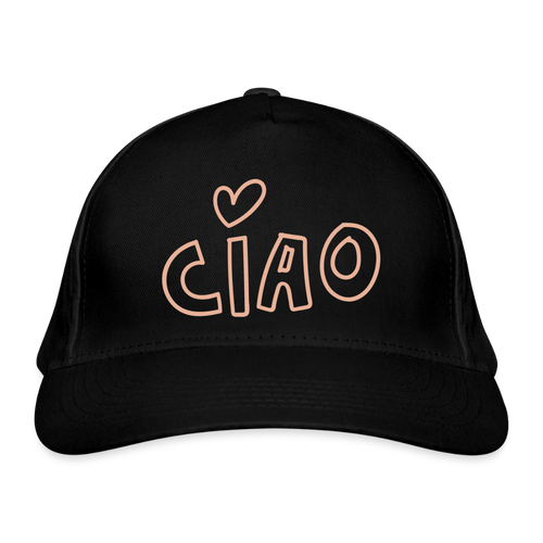 Bio-Baseballkappe Ciao - Schwarz