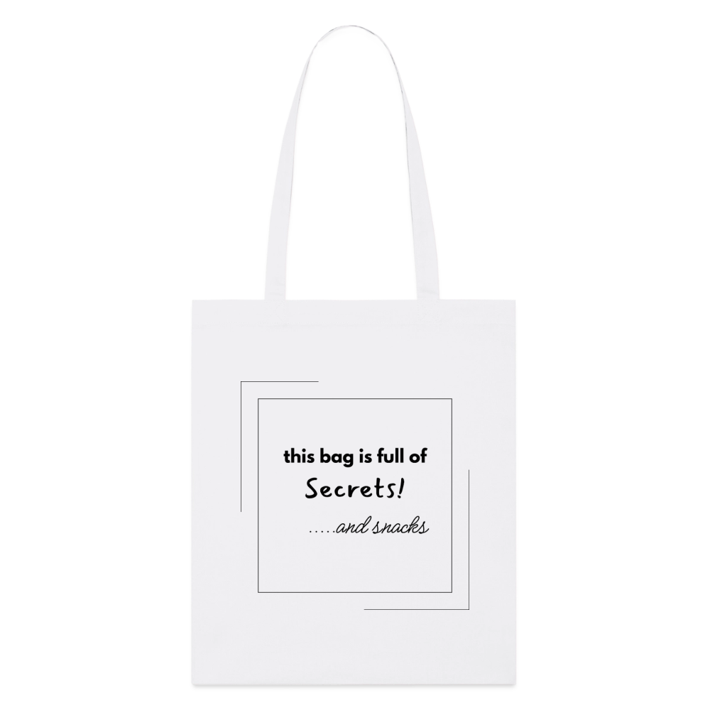 Stanley/Stella Bio-Stoffbeutel this bag is full of snacks and secrets - Weiß