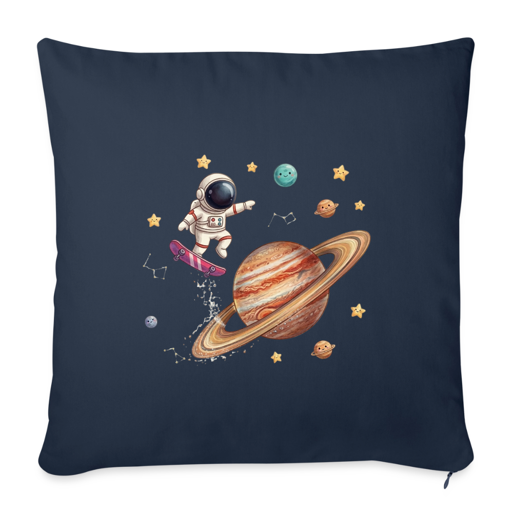 Kinderkissenbezug 44 x 44 cm Astronaut auf Skateboard - Navy