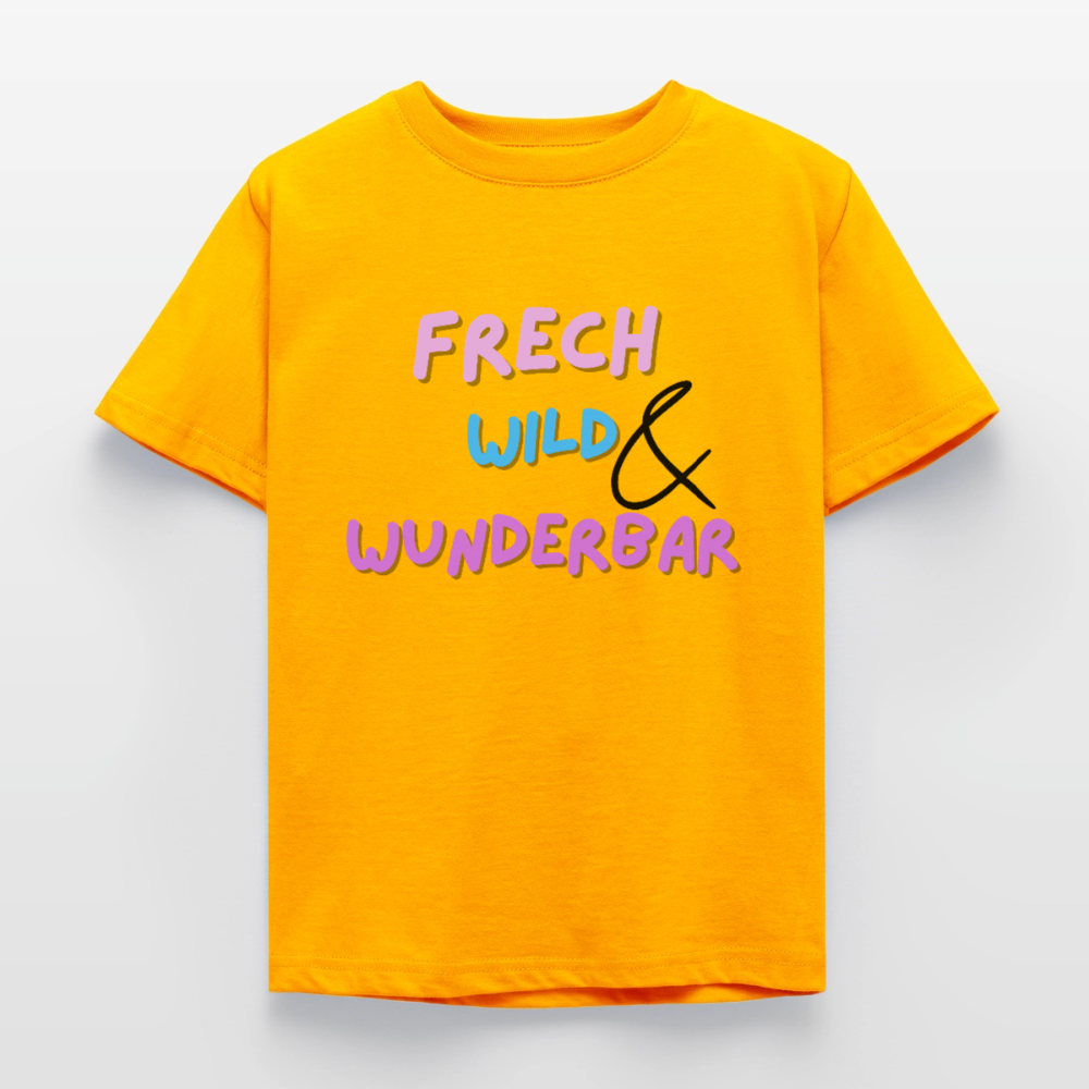 Kinder T-Shirt Frech Wild & Wunderbar - Gold