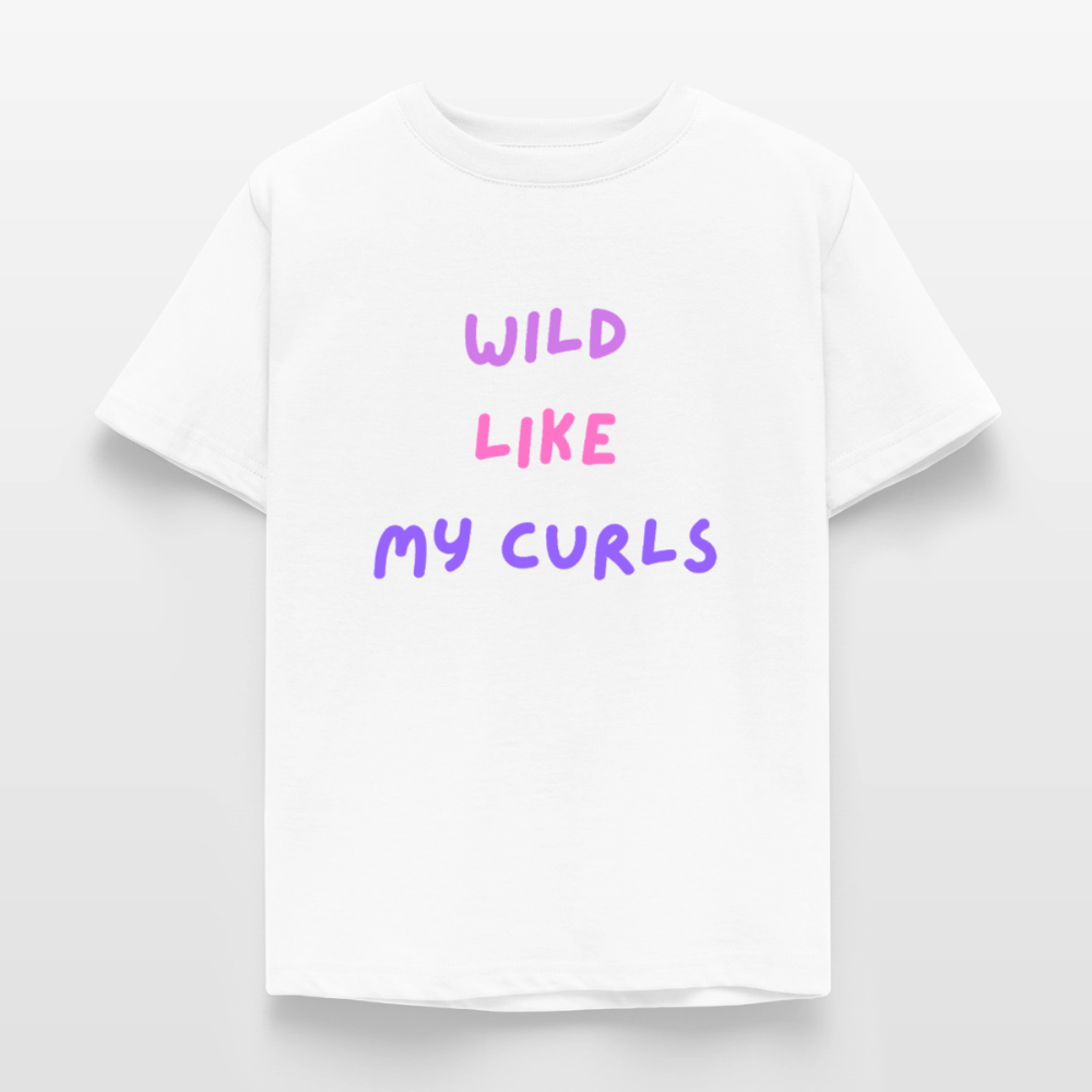 Kinder T-Shirt wild like my curls - Weiß