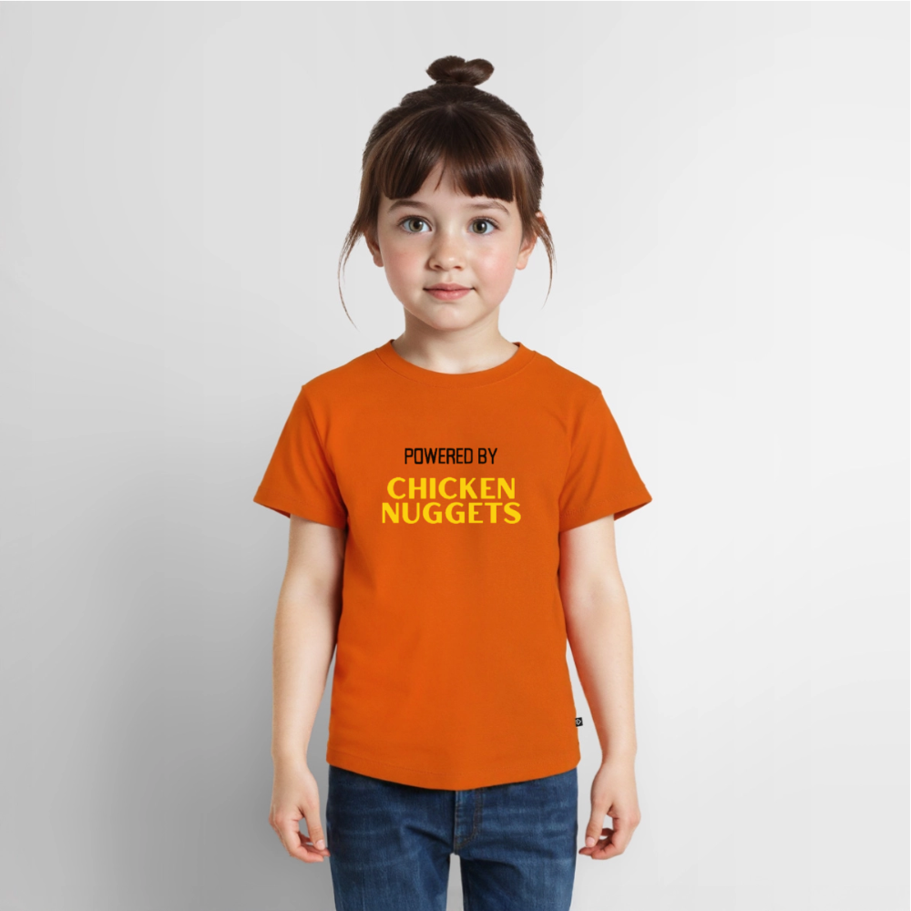 Kinder Premium T-Shirt powered by chicken nuggets - Orange 