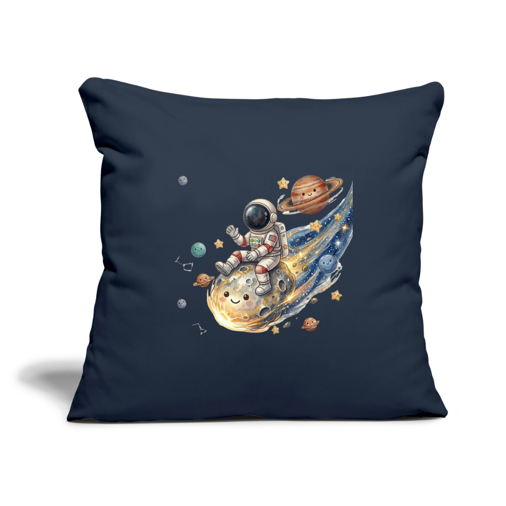 Kinderkissenbezug 44 x 44 cm Astronaut auf Asteroid - Navy