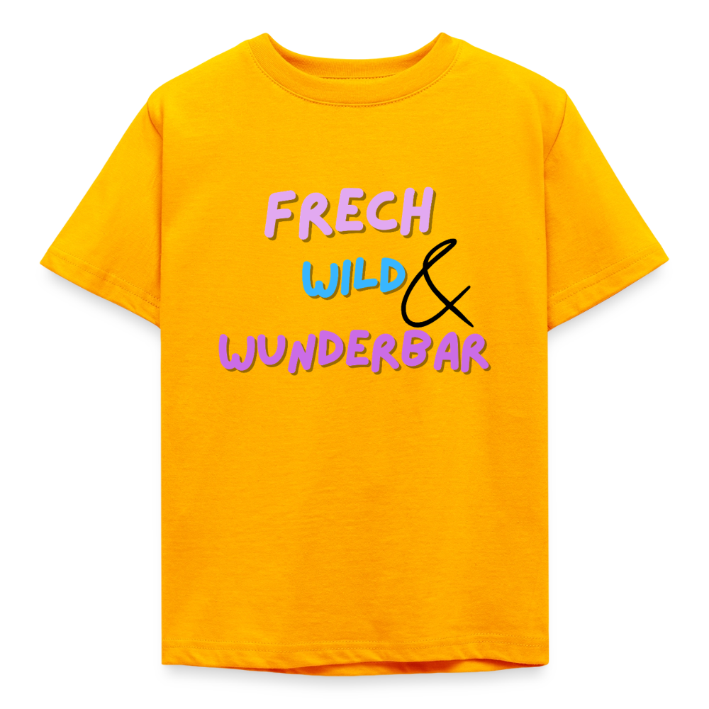 Kinder T-Shirt Frech Wild & Wunderbar - Gold