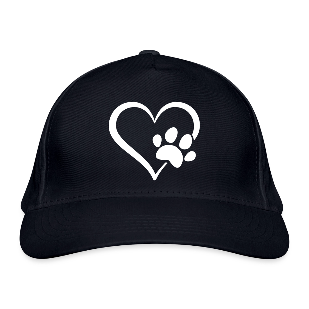 Bio-Baseballkappe Pfotenliebe - Navy