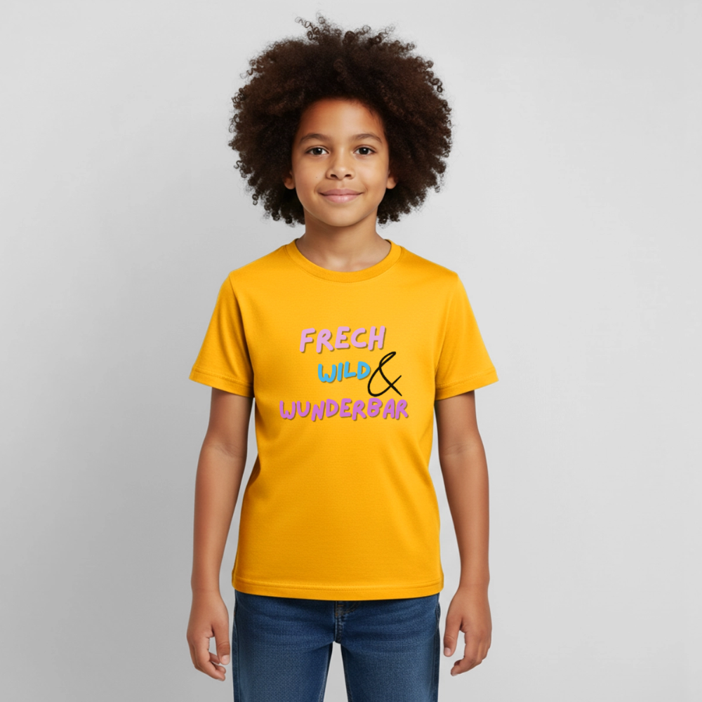 Kinder T-Shirt Frech Wild & Wunderbar - Gold