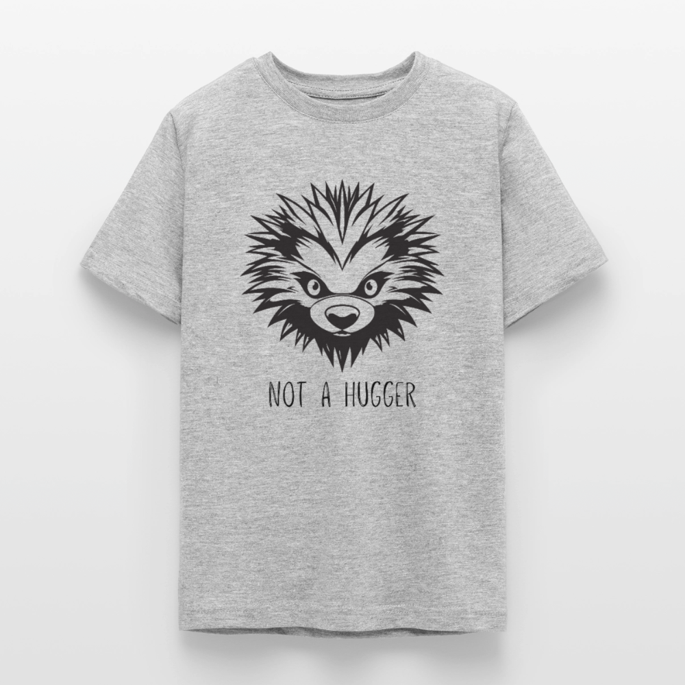 Teenager T-Shirt Not A Hugger - Grau meliert