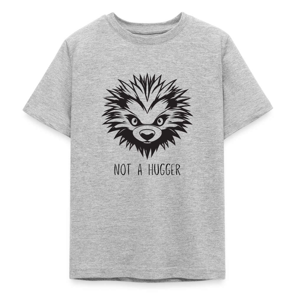 Teenager T-Shirt Not A Hugger - Grau meliert