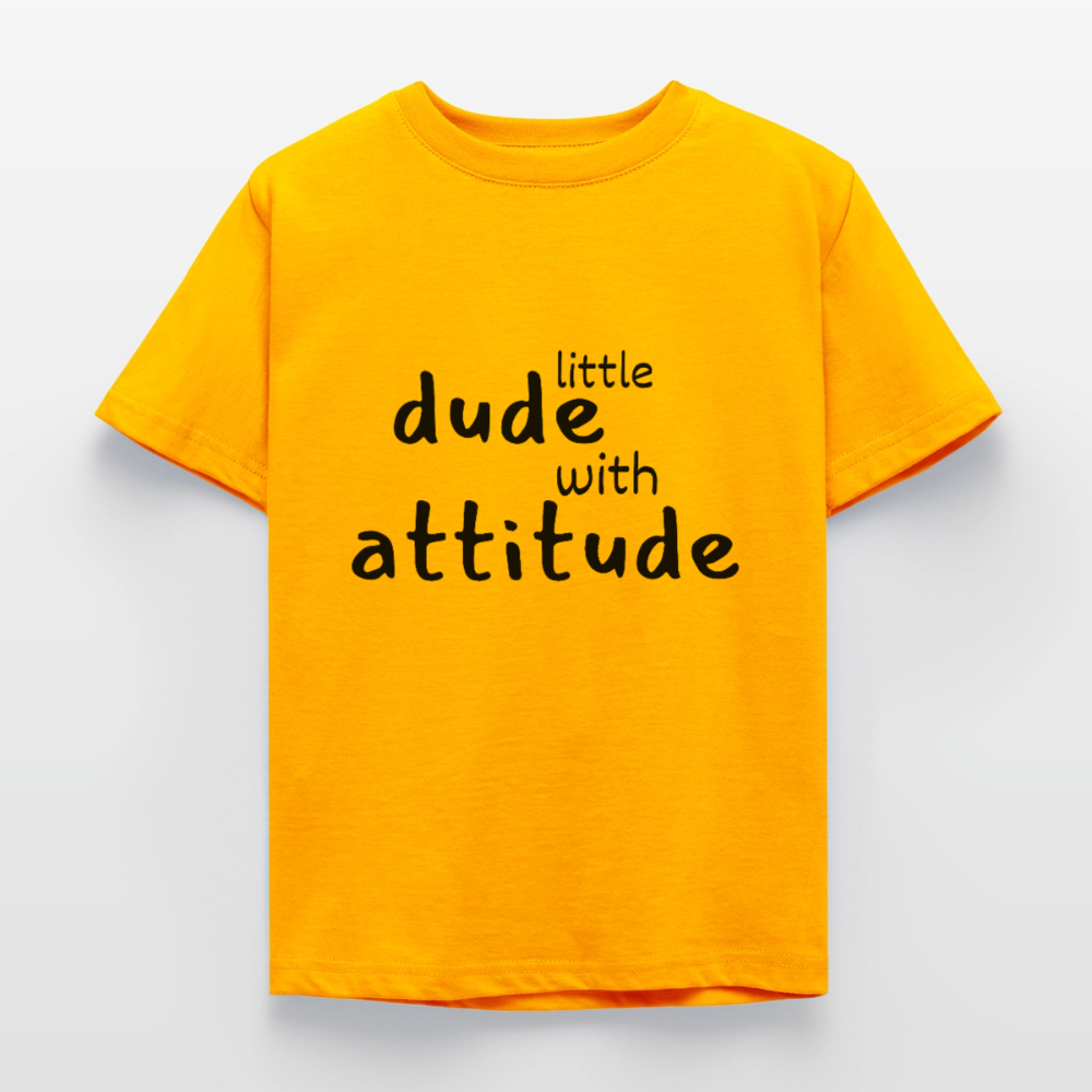 Kinder T-Shirt little dude with attitude - Gold
