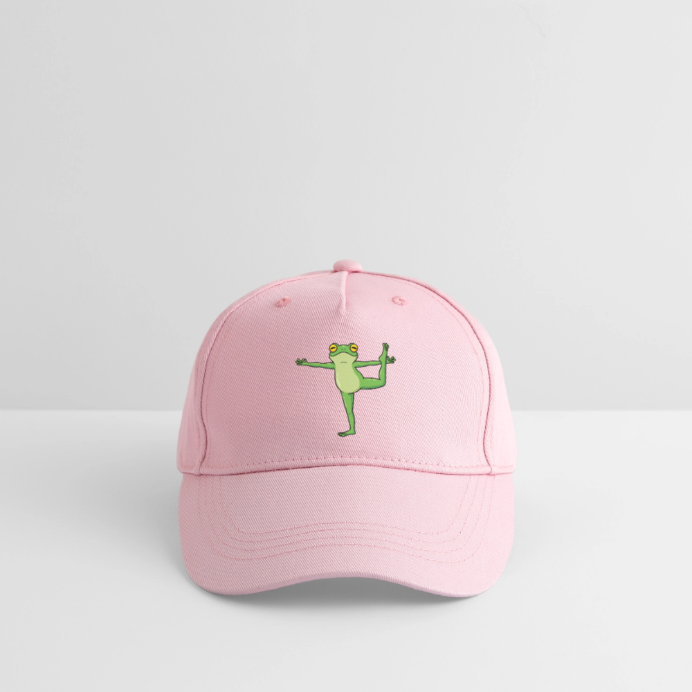 Kinder Bio Basecap Yoga Frog - Hellrosa