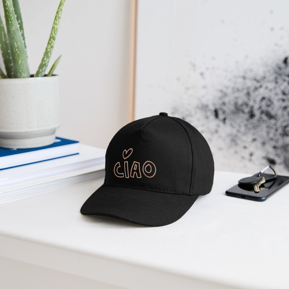 Bio-Baseballkappe Ciao - Schwarz