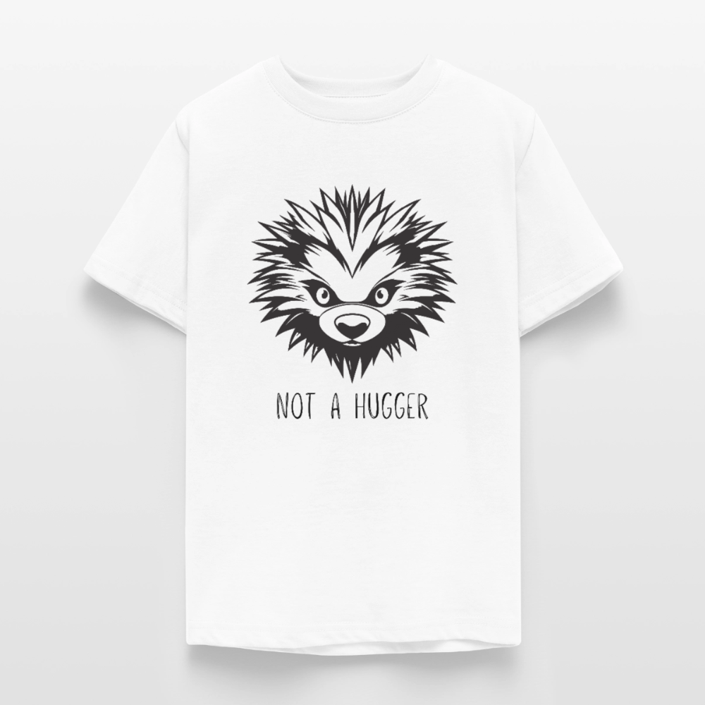Teenager T-Shirt Not A Hugger - Weiß
