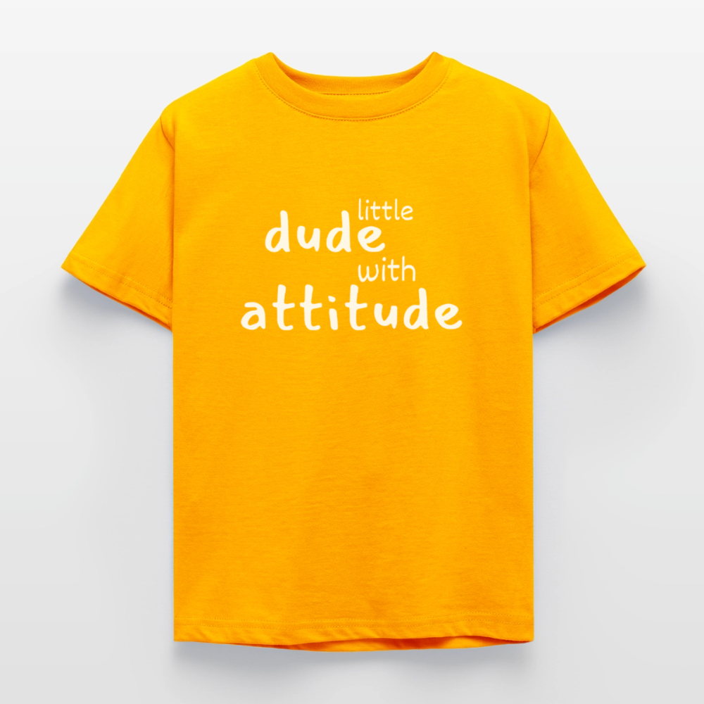 Kinder T-Shirt little dude with attitude - Gold