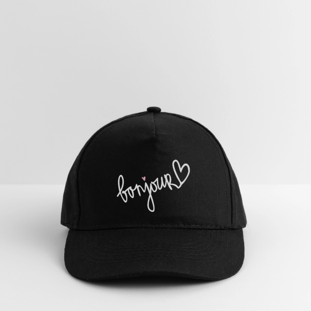 Bio-Baseballkappe bonjour - Schwarz