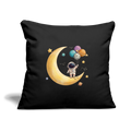 Kinderkissenbezug 44 x 44 cm Astronaut mit Planeten für Kinderkissen - Schwarz