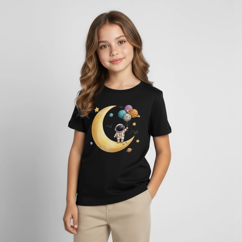 Kinder T-Shirt little astronaut - Schwarz